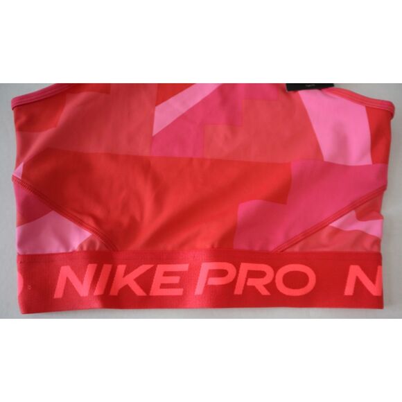Nike FD0954-635 Women's Sz S Pink/Red Dri-Fit Cropped Training Tank Top - Picture 3 of 7